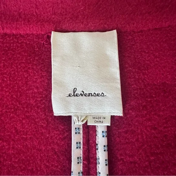 Anthropologie elevenses Brienne Red coat. Size Large. - Picture 4 of 14